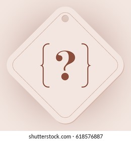 braces speech symbol, question