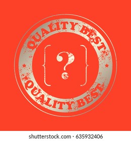 braces speech symbol. Stamp with text. Quality best