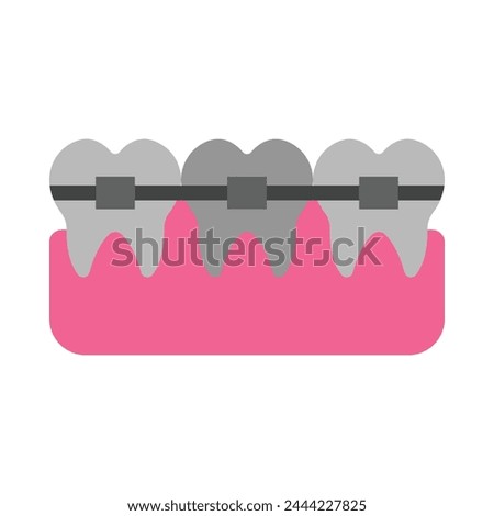 Braces Vector Flat Icon Design