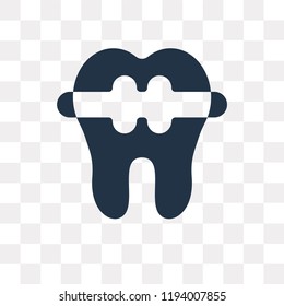Braces vector icon isolated on transparent background, Braces transparency concept can be used web and mobile