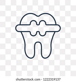 Braces vector outline icon isolated on transparent background, high quality linear Braces transparency concept can be used web and mobile