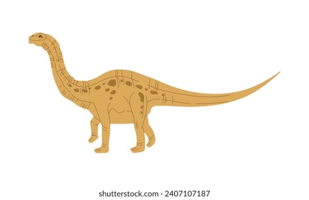 Brachiosaurus altithorax, isolated dinosaur character icon. Vector extinct dino personage with long neck and limbs, lizard tail