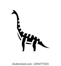 brachiosaurus dinosaur animal glyph icon vector. brachiosaurus dinosaur animal sign. isolated symbol illustration