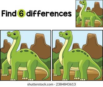 Brachiosaurus Dinosaur Find The Differences