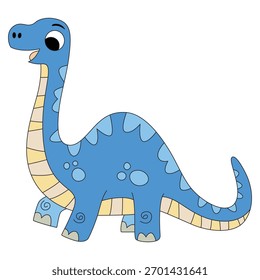 Dinossauro braquiossauro isolado em um fundo branco