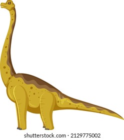 Brachiosaurus dinosaur on white background illustration
