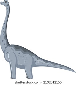 Brachiosaurus dinosaur on white background illustration