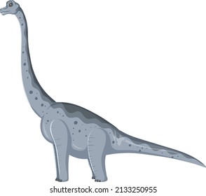 Brachiosaurus dinosaur on white background illustration