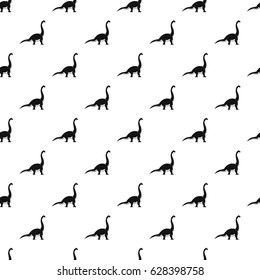 Brachiosaurus dinosaur pattern seamless in simple style vector illustration
