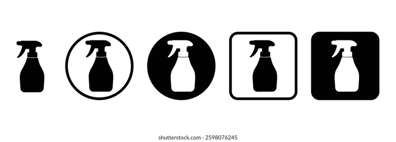 Brachiosaurus Dinosaur Silhouette Icons in Black and White