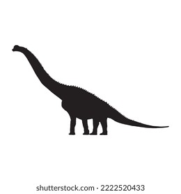Brachiosaurus Dinosaur Vector Illustration Silhouette