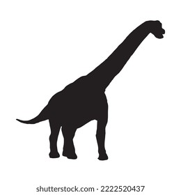 Brachiosaurus Dinosaur Vector Illustration Silhouette