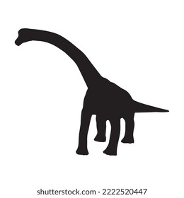 Brachiosaurus Dinosaur Vector Illustration Silhouette