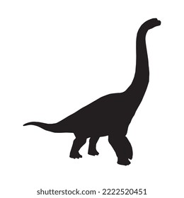 Brachiosaurus Dinosaur Vector Illustration Silhouette