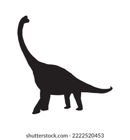 Brachiosaurus Dinosaur Vector Illustration Silhouette