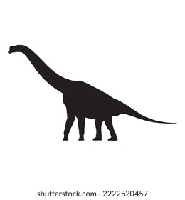 Brachiosaurus Dinosaur Vector Illustration Silhouette