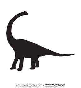Brachiosaurus Dinosaur Vector Illustration Silhouette