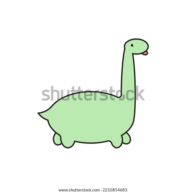 Brachiosaurus Dinosaurs Cute Dinosaurs Cartoon Characters Stock Vector ...