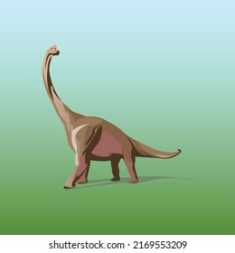 Brachiosaurus Dinosaurs vector art illustration