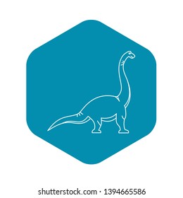 Brachiosaurus, icon. Outline illustration of brachiosaurus vector icon for web