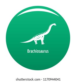 Brachiosaurus icon. Simple illustration of brachiosaurus vector icon for any design green