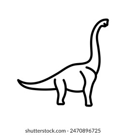 Brachiosaurus Icon , vector, illustration