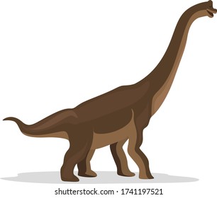 Brachiosauro , ilustración, vector sobre fondo blanco