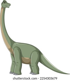 Brachiosaurus isolated on white background illustration