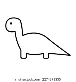 brachiosaurus line icon vector illustration graphic design