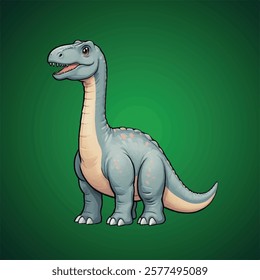  Brachiosaurus vector illustration for logo and tshirt design