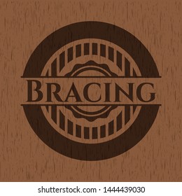 Bracing vintage wood emblem. Vector Illustration.