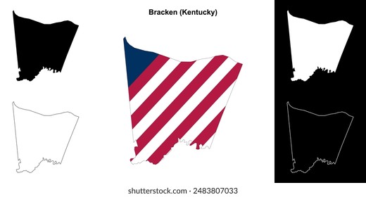 Bracken County (Kentucky) outline map set