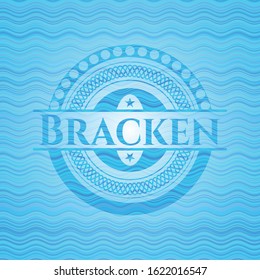 Bracken water wave representation badge. Vector Illustration. Detailed.