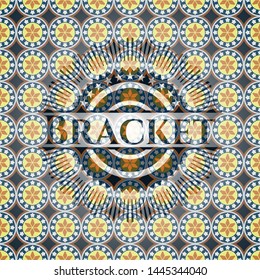 Bracket arabic style badge. Arabesque decoration.