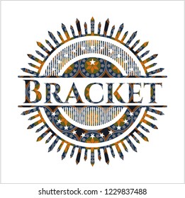 Bracket arabic style emblem. Arabesque decoration.