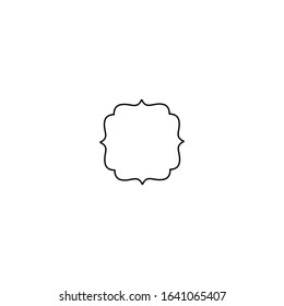 Bracket black decorative frame.Vector design element for tag, label, greeting card, scrapbook.Decoration concept.