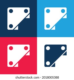 Minimaler Symbolsatz für Brackets in Blau und Rot