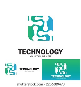 bracket circuit technology icon vector illustration template design