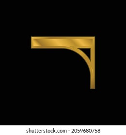 Icono metálico de la chaqueta dorado o vector de logotipo