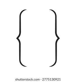 Bracket Icon. Curly Braces for Graphic Design. Bracket parenthesis vector icon. vector illustration eps file.