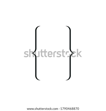 Bracket icon. Quote symbol. Simple vector illustration on a white background.