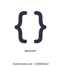 bracket icon. Simple element illustration from music and media concept. bracket editable symbol design on white background. Can be use for web and mobile.