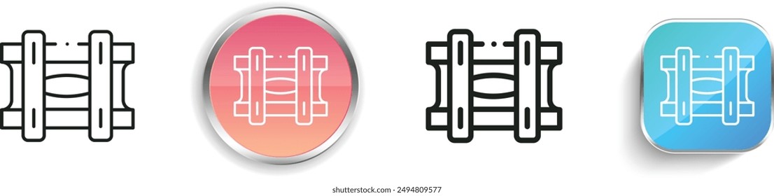 bracket icon. Thin Linear, Regular and Button Style Design Isolated On White Background