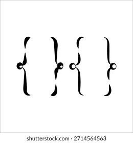 Ícone de colchete. Ilustração de vetor de estilo plano moderno para web e apps.eps