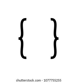 Bracket icon vector