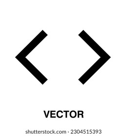Bracket icon, vector illustration. vector bracket icon illustration isolated on white.eps