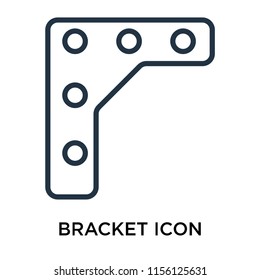 Bracket icon vector isolated on white background, Bracket transparent sign , line symbol or linear element design in outline style