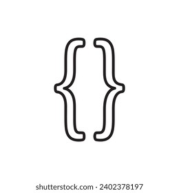 Bracket icon. Web element. Premium quality liner illustration graphic design. simple icon for websites,.eps