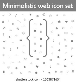 Bracket icon. Web, minimalistic icons universal set for web and mobile