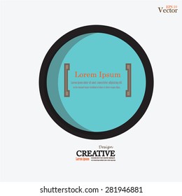 Bracket icon.Braces or curly brackets icon on color circle  .vector illustrator    